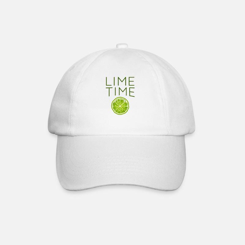 Limette - Baseballkappe - Weiß/Weiß