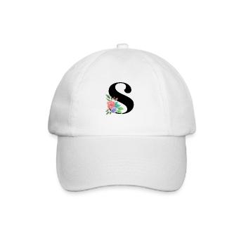 Letter S personalized gift alphabet first name Christmas - Baseball Cap - white/white - Front