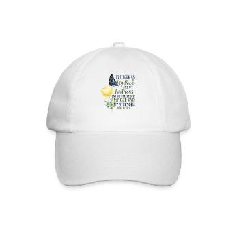 Citation de verset biblique chrétien - Casquette classique - blanc/blanc - Devant