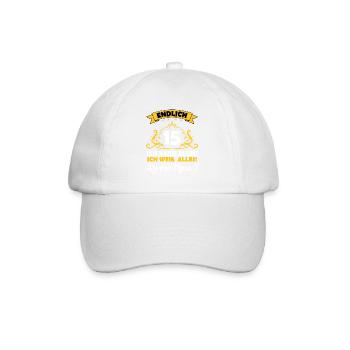 15 Geburtstag Mädchen Junge Fun Geschenk lustig - Baseballkappe - Weiß/Weiß - Vorne