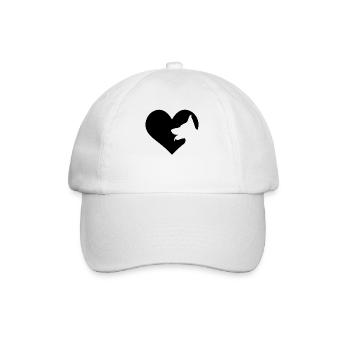 Malinois Berger Chien Coeur Silhouette - Casquette classique - blanc/blanc - Devant