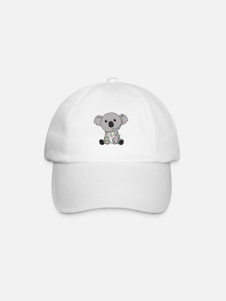 Koala Weihnachten Schnee Winter Tiere Koalas - Baseballkappe - Weiß/Weiß