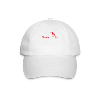 Skateboards Skater Deck Patinage Heartbeat - Casquette classique - blanc/blanc - Devant