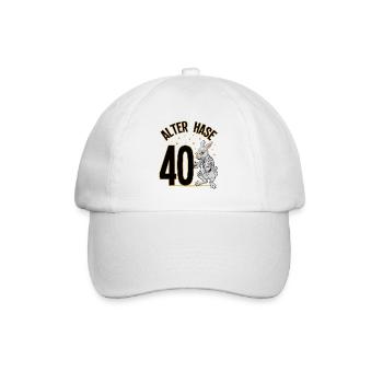 40 Geburtstag Geschenke lustig 40. Geburtstag Mann - Baseballkappe - Weiß/Weiß - Vorne