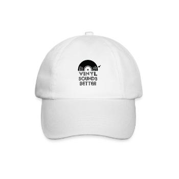 Vinyl Sounds Better Turntable Record - Baseball Cap - white/white - Front