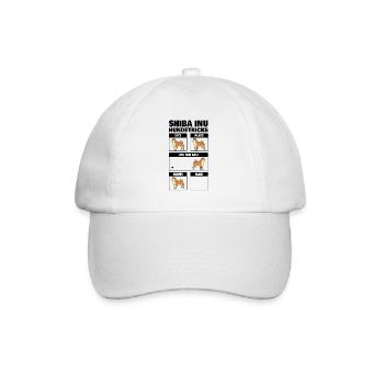 Shiba Inu Hundetricks - Baseballkappe - Weiß/Weiß - Vorne