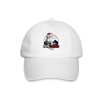Papasaurus Rex Idée Cadeau Papa Dinosaure - Casquette classique - blanc/blanc - Devant