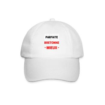Je ne suis pas parfaite mais je suis Bretonne .. - Casquette classique - blanc/blanc - Devant