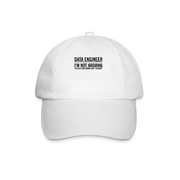 Just Explaining - Dateningenieur - Baseballkappe - Weiß/Weiß - Vorne