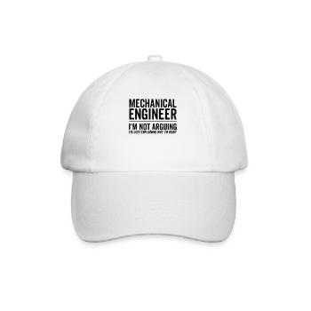 Juste expliquer - Ingénieur en mécanique - Casquette classique - blanc/blanc - Devant