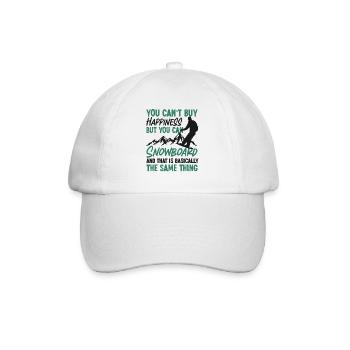 Snowboarding Snowboard You Can'T - Baseball Cap - white/white - Front