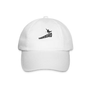 Snowboarding Snowboard Vintage - Baseballkappe - Weiß/Weiß - Vorne