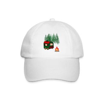 Trailer Leisure Outdoor Freedom Camping Nature - Baseball Cap - white/white - Front