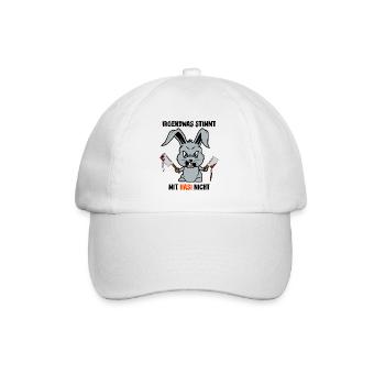Halloween 2021 Monster verrückter Hase Sarkasmus - Baseballkappe - Weiß/Weiß - Vorne