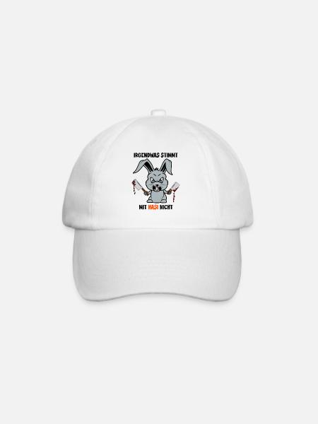 Halloween 2021 Monster verrückter Hase Sarkasmus - Baseballkappe - Weiß/Weiß