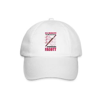 Fagott Fagottist Fagottspieler - Baseballkappe - Weiß/Weiß - Vorne