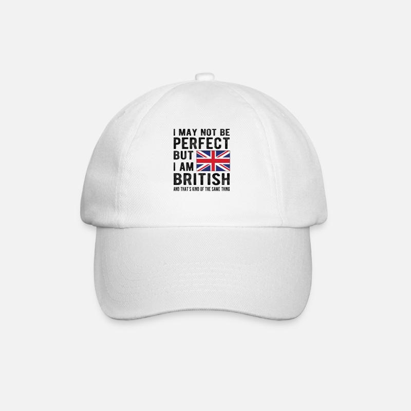 British Great Britain Flag British origin - Baseball Cap - white/white