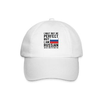Proud Russian Russia Flag Russian of Russian Origin - Baseball Cap - white/white - Front