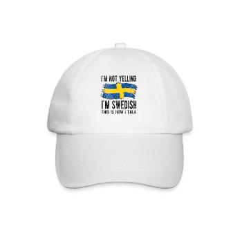 Suédois Suède Origine Drapeau suédois - Casquette classique - blanc/blanc - Devant