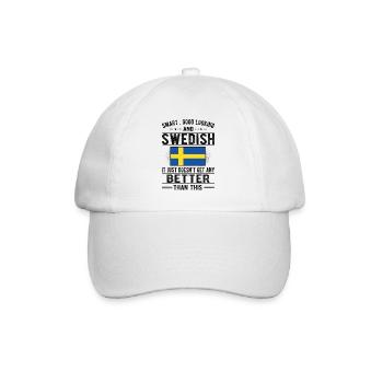 Suédois Suède Drapeau Origine suédoise - Casquette classique - blanc/blanc - Devant