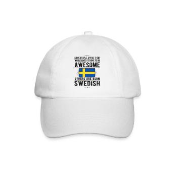 Suédois Suède Drapeau Origine suédoise - Casquette classique - blanc/blanc - Devant