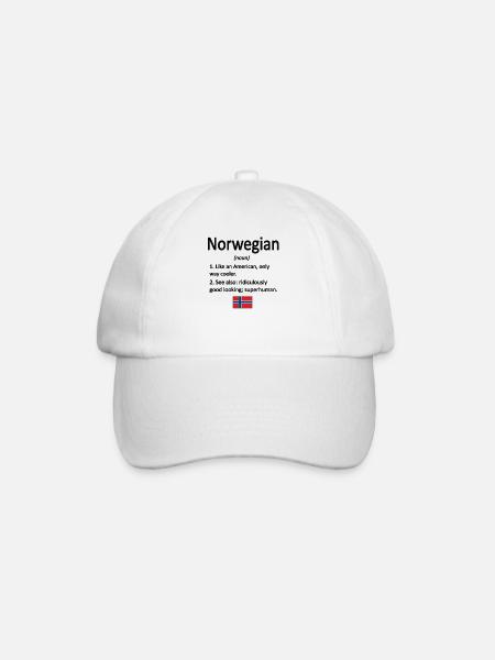 Norwegian Norway flag Norwegian roots - Baseball Cap - white/white