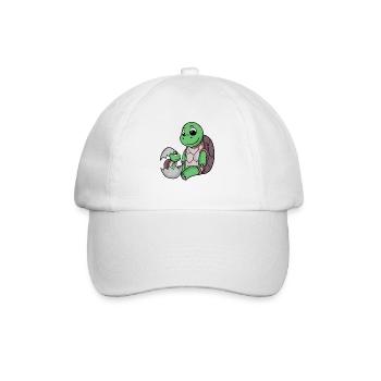 Tortue avec Bébé Tortue - Casquette classique - blanc/blanc - Devant