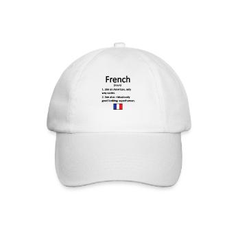 Français Racines Français du drapeau de la France - Casquette classique - blanc/blanc - Devant