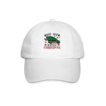 Happiest Christmas Tree Carrying Truck - Baseball Cap - white/white - Front