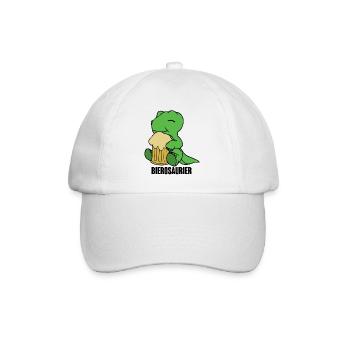 Bierosaurier Dino Dinosaurier T Rex Biertrinker Sa - Baseballkappe - Weiß/Weiß - Vorne