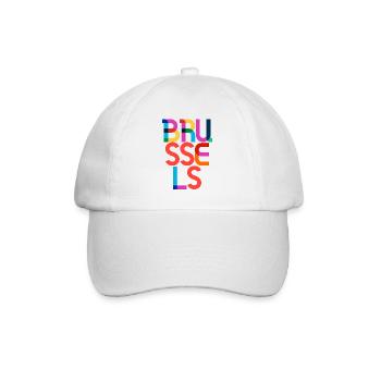 Brussels Belgium Pop Art Letters - Baseball Cap - white/white - Front