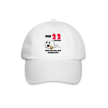 22. Geburtstag lustig 22.Ehrentag 22. Jubiläum - Baseballkappe - Weiß/Weiß - Vorne