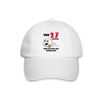 27. Geburtstag lustig 27.Ehrentag 27. Jubiläum - Baseballkappe - Weiß/Weiß - Vorne