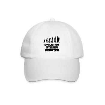 Steuerberater Evolution Primaten zum Steuerberater - Baseballkappe - Weiß/Weiß - Vorne