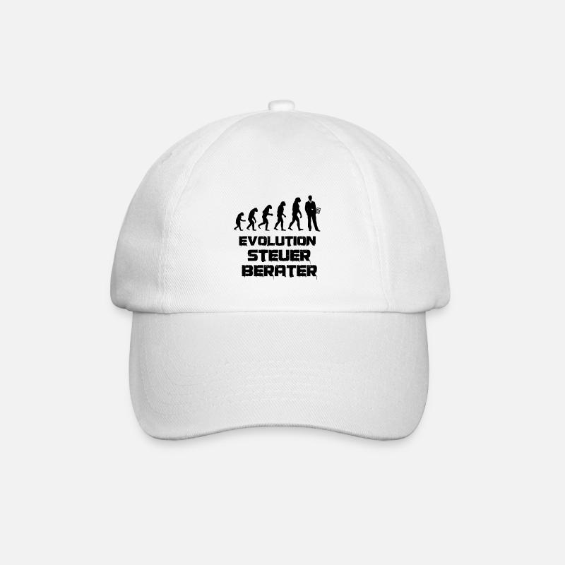 Steuerberater Evolution Primaten zum Steuerberater - Baseballkappe - Weiß/Weiß