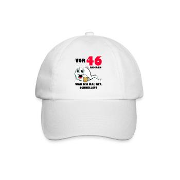 46. Geburtstag lustig 46.Ehrentag 46. Jubiläum - Baseballkappe - Weiß/Weiß - Vorne