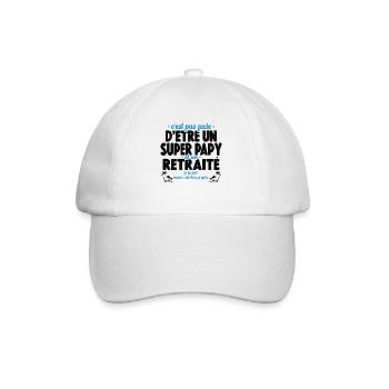 Cadeau De Retraite Pour Un Super Papy Retraité - Casquette classique - blanc/blanc - Devant