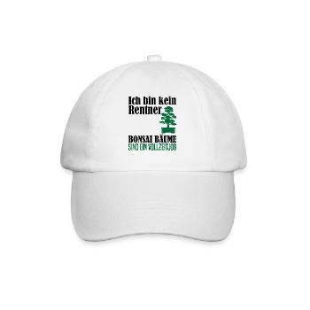 Rentner Ruhestand Bonsai Baum Spruch Geschenk - Baseballkappe - Weiß/Weiß - Vorne