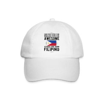 Fier Philippin né aux Philippines drapeau - Casquette classique - blanc/blanc - Devant