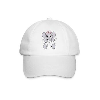 Bébé Éléphant Porter Animal Drôle Bébé Éléphant - Casquette classique - blanc/blanc - Devant