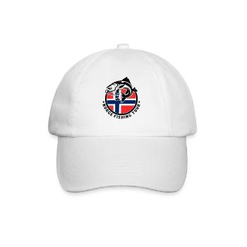 Norwegen Angeln Fischen Angler - Baseballkappe - Weiß/Weiß - Vorne