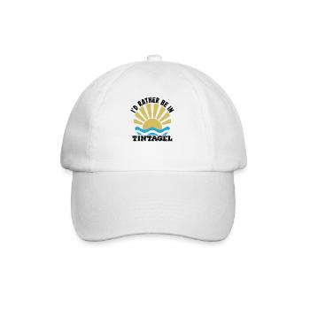Tintagel - Cornwall - I'd rather be in Tintagel - Baseball Cap - white/white - Front