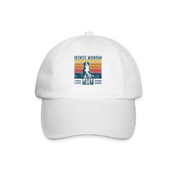 Hund Berner Sennenmutter - Vintage Mom - Baseballkappe - Weiß/Weiß - Vorne