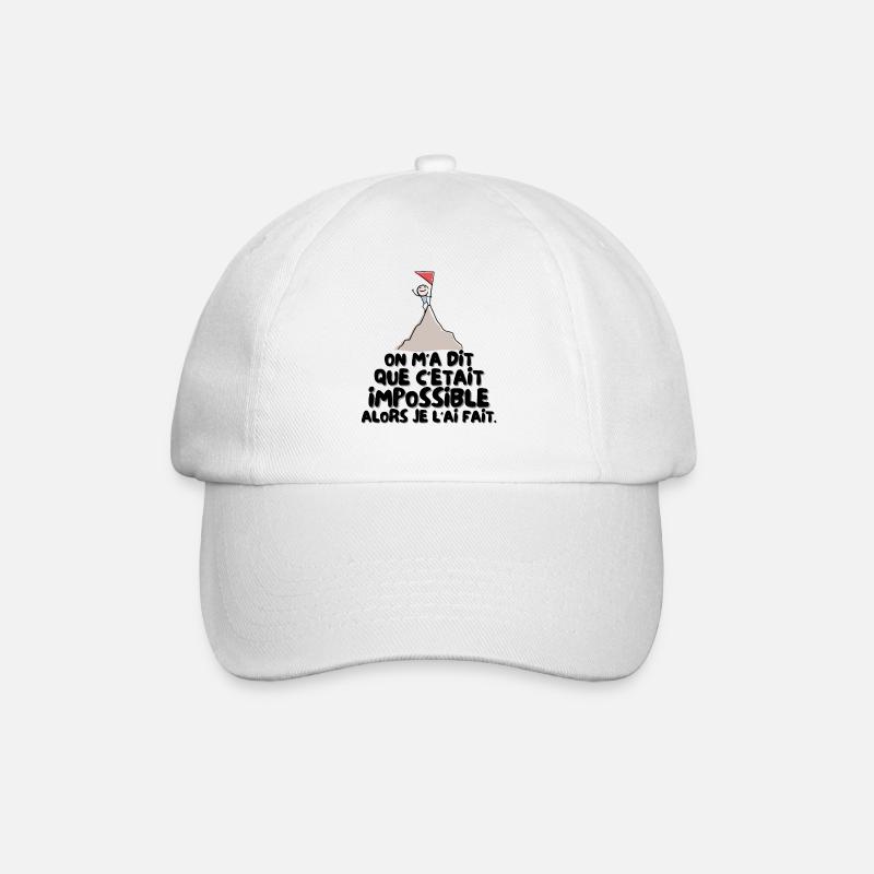 C'était Impossible Alors je l'ai Fait - Casquette classique - blanc/blanc