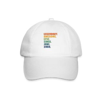 15e anniversaire, juin 2008, 15e anniversaire - Casquette classique - blanc/blanc - Devant