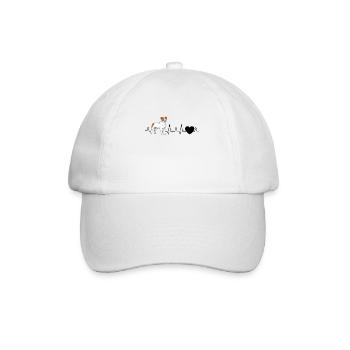 Jack Russell Terrier Heartbeat Parson Russell - Baseball Cap - white/white - Front
