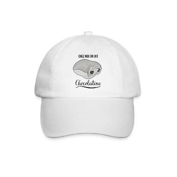 Chez moi on dit chocolatine - Casquette classique - blanc/blanc - Devant