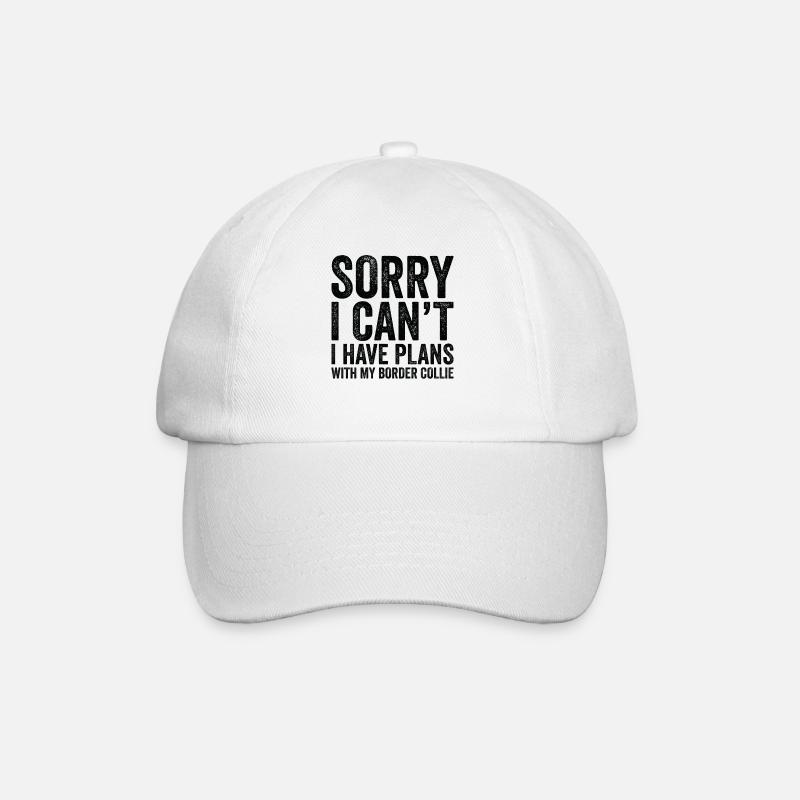 J’ai des projets avec mon Border Collie - Casquette classique - blanc/blanc
