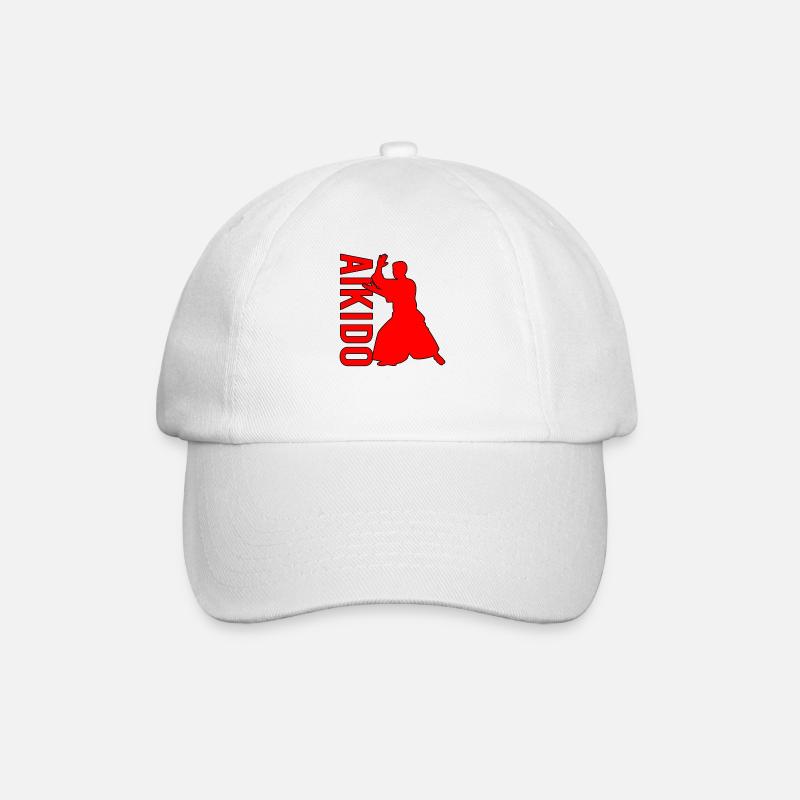 Aikido - Baseballkappe - Weiß/Weiß