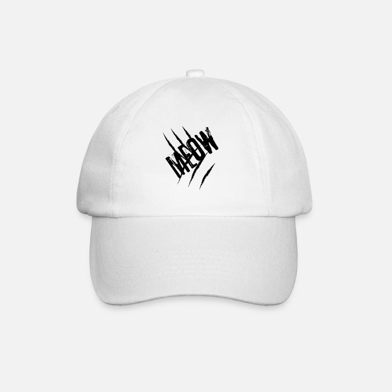 Miaou juste miaou chat noir - Casquette classique - blanc/blanc